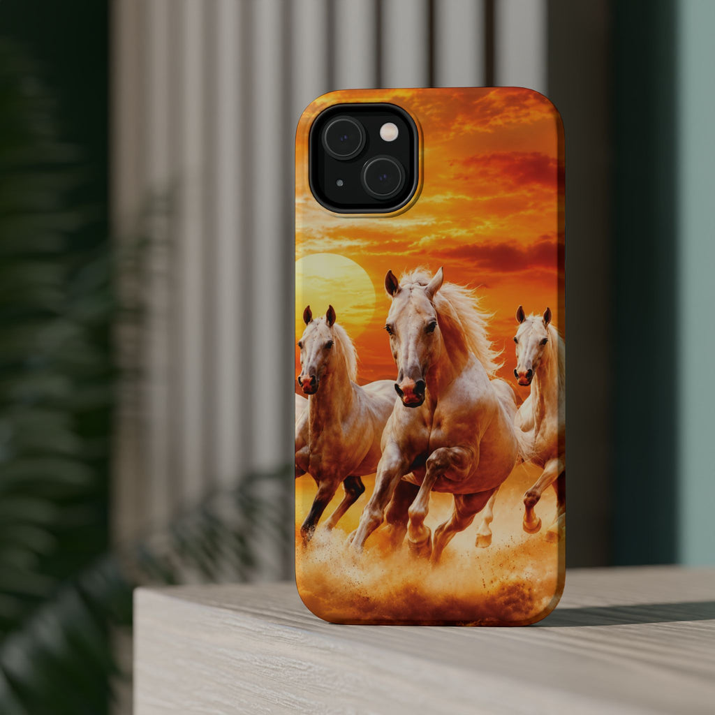 Atlas Horses - Moroccan Sunset — Magnetic Impact-Resistant iPhone Cover