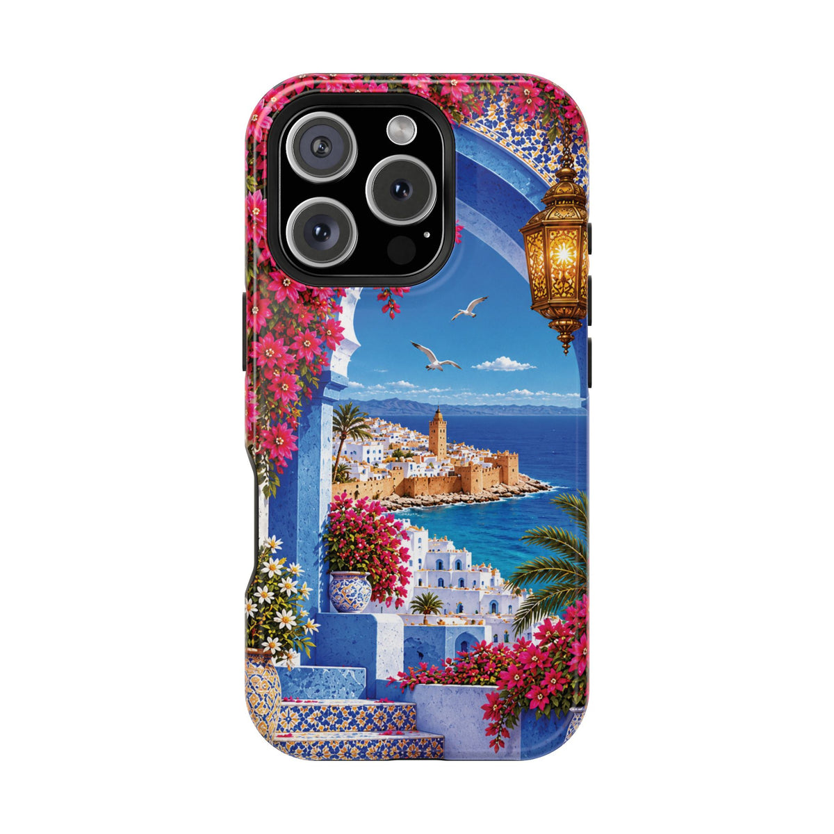 Moroccan Blue Medina — Magnetic Impact-Resistant iPhone Cover