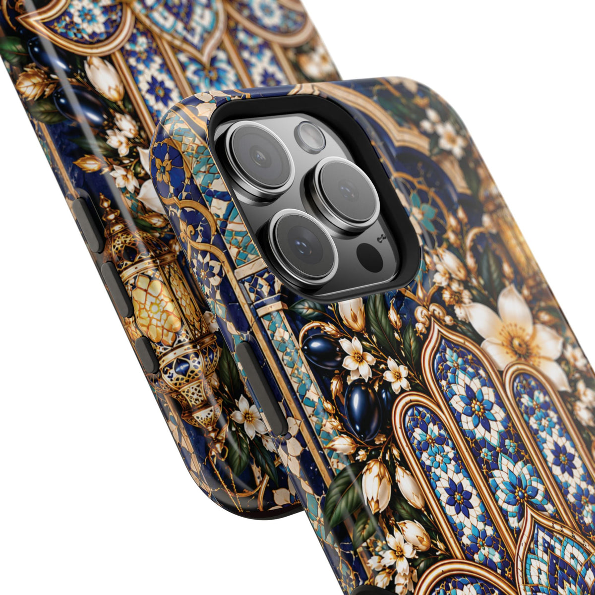 Moroccan Khmisa Zellige Heritage — Magnetic Impact-Resistant iPhone Cover