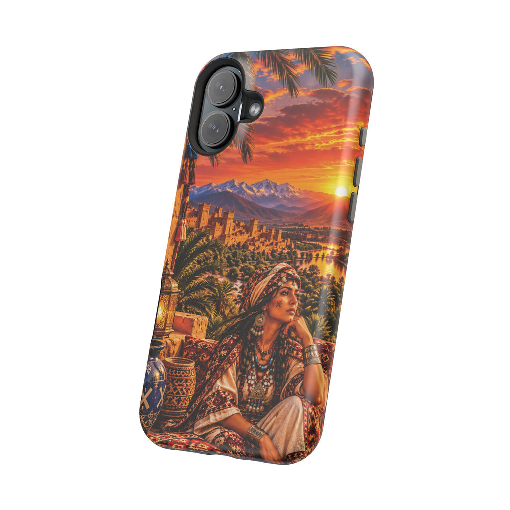 Amazigh Warrior Woman Heritage — Magnetic Impact-Resistant iPhone Cover