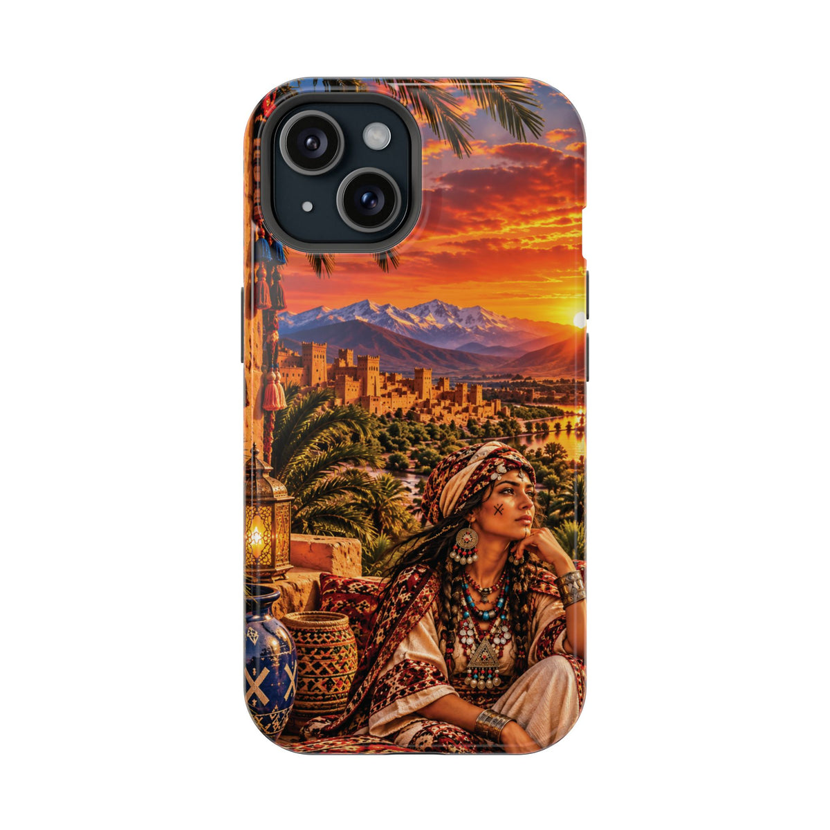 Amazigh Warrior Woman Heritage — Magnetic Impact-Resistant iPhone Cover