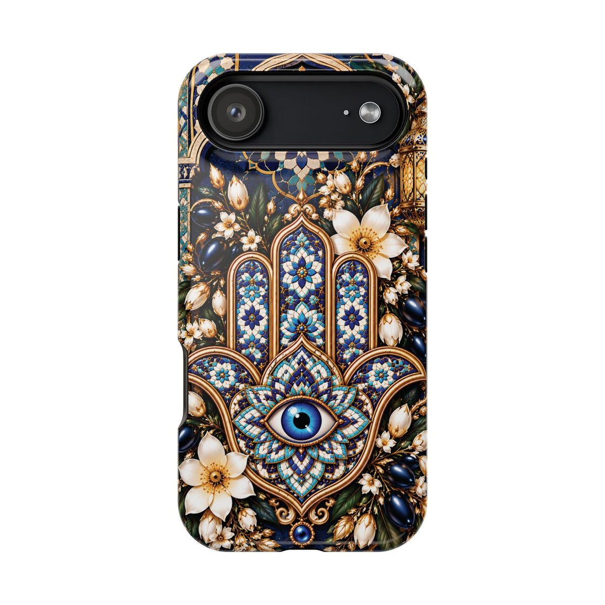 Moroccan Khmisa Zellige Heritage — Magnetic Impact-Resistant iPhone Cover