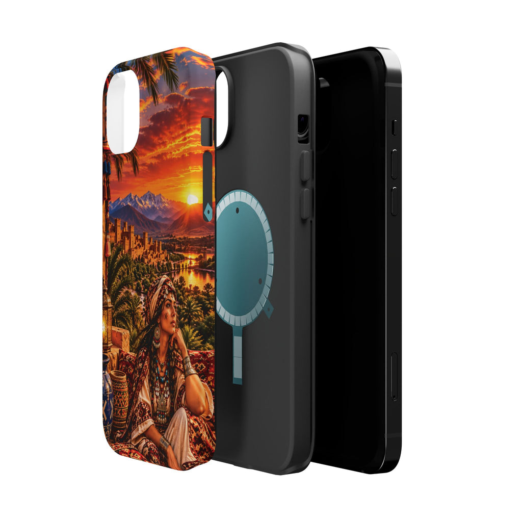 Amazigh Warrior Woman Heritage — Magnetic Impact-Resistant iPhone Cover