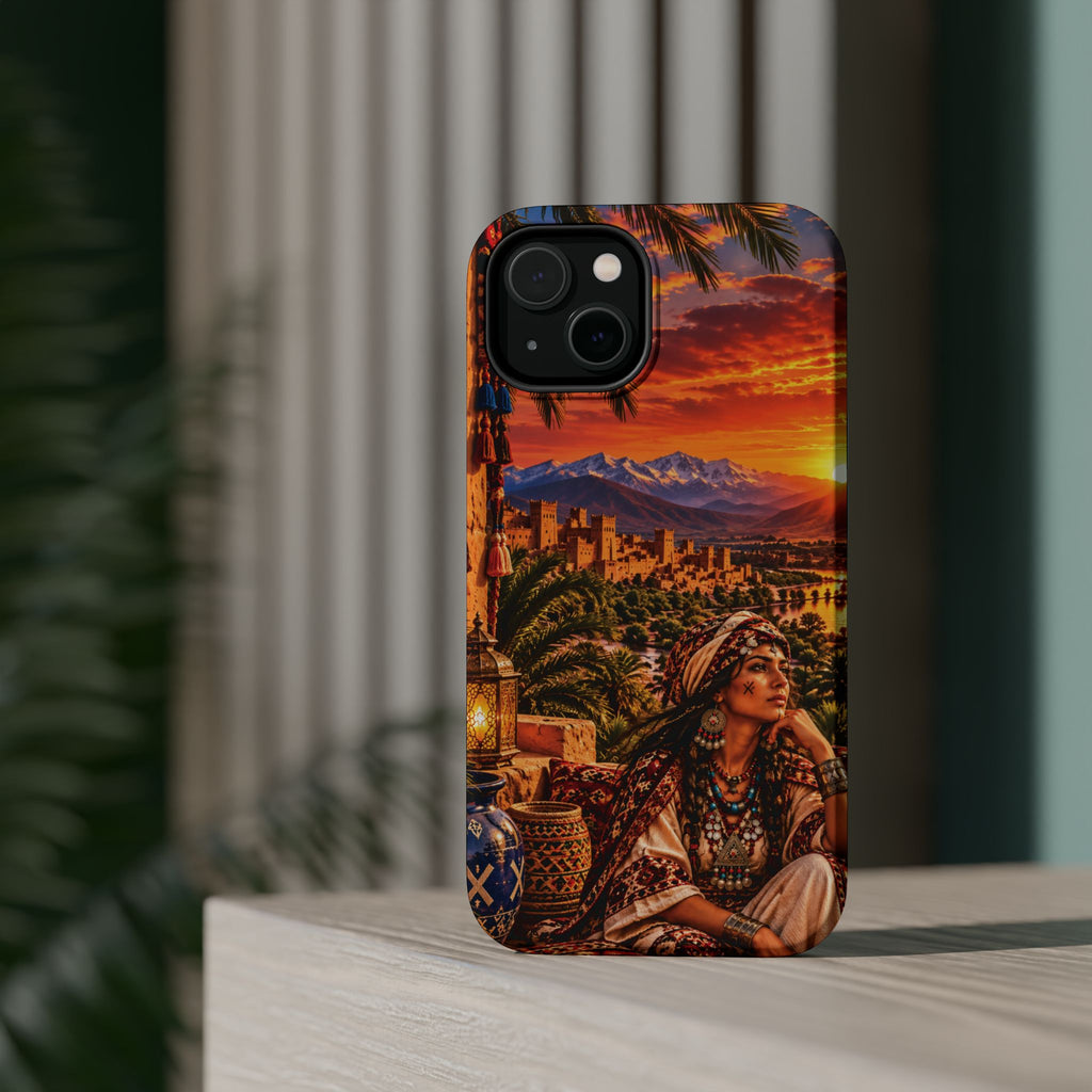 Amazigh Warrior Woman Heritage — Magnetic Impact-Resistant iPhone Cover