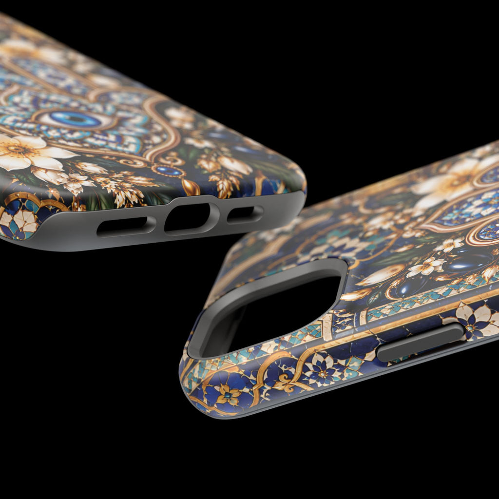 Moroccan Khmisa Zellige Heritage — Magnetic Impact-Resistant iPhone Cover