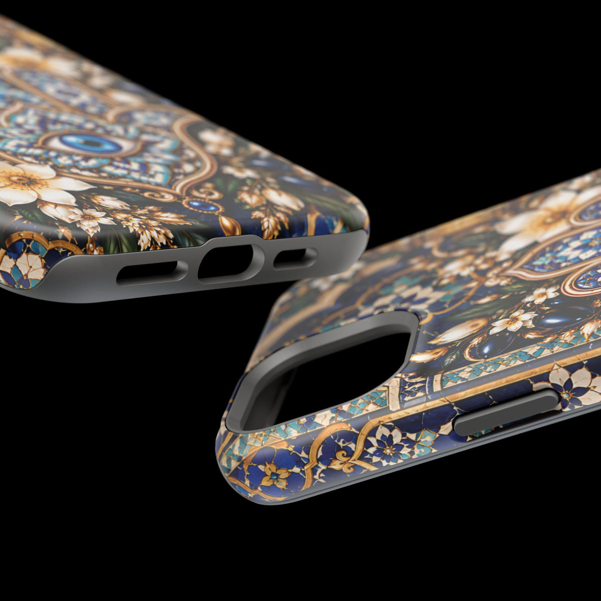 Moroccan Khmisa Zellige Heritage — Magnetic Impact-Resistant iPhone Cover