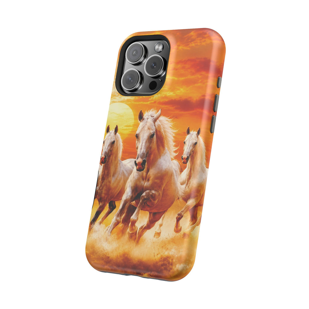 Atlas Horses - Moroccan Sunset — Magnetic Impact-Resistant iPhone Cover