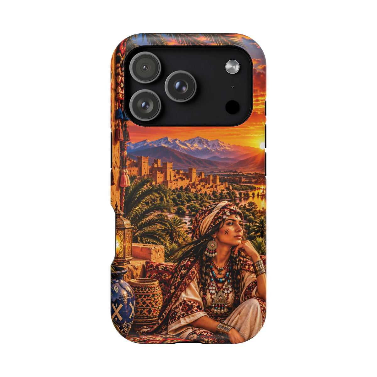 Amazigh Warrior Woman Heritage — Magnetic Impact-Resistant iPhone Cover