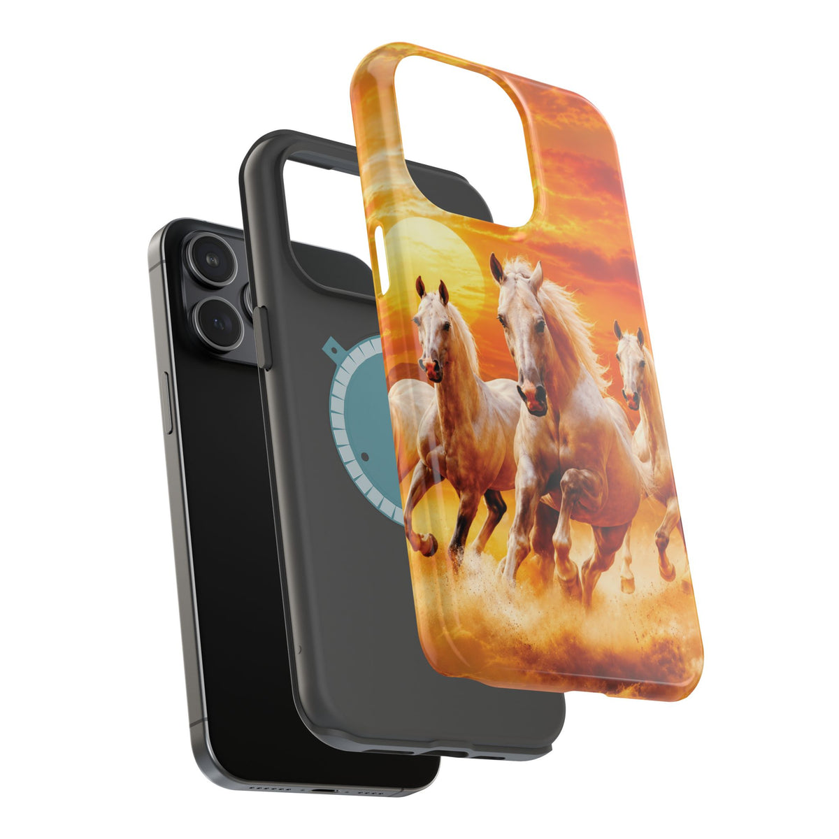 Atlas Horses - Moroccan Sunset — Magnetic Impact-Resistant iPhone Cover