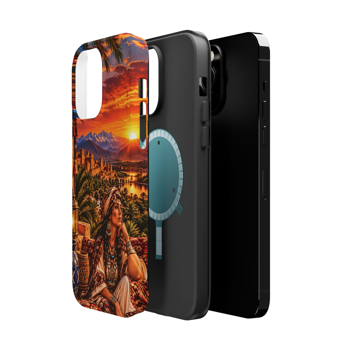 Amazigh Warrior Woman Heritage — Magnetic Impact-Resistant iPhone Cover