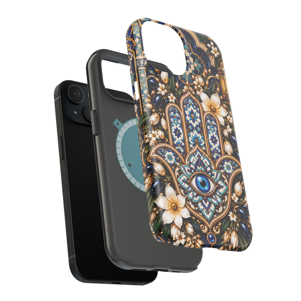 Moroccan Khmisa Zellige Heritage — Magnetic Impact-Resistant iPhone Cover