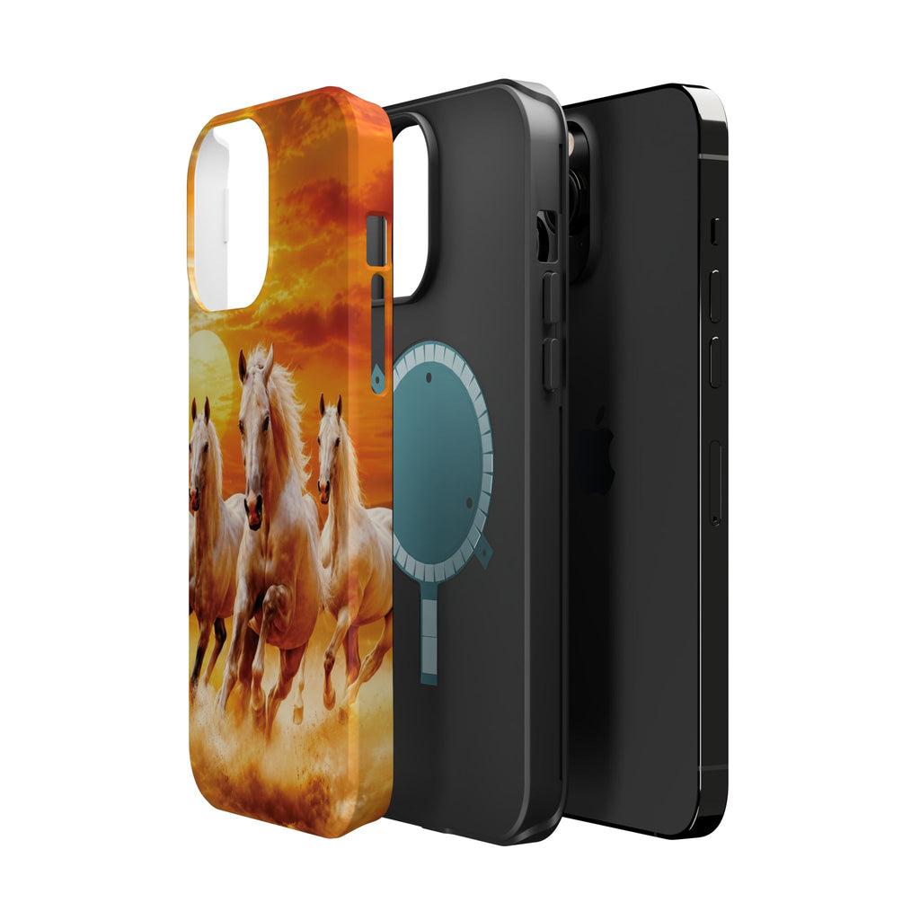 Atlas Horses - Moroccan Sunset — Magnetic Impact-Resistant iPhone Cover