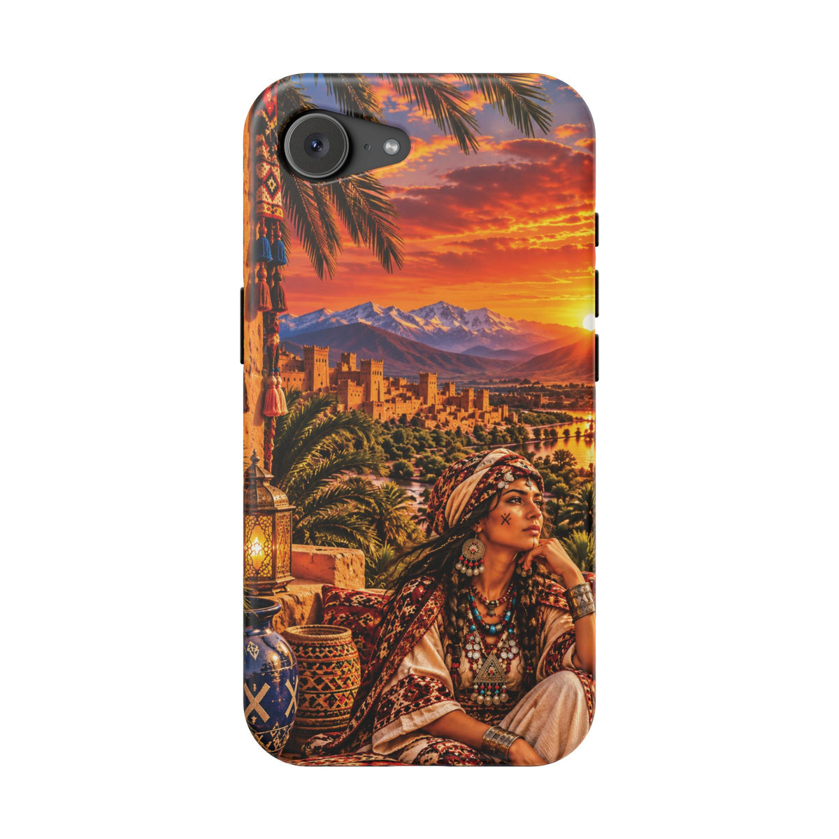 Amazigh Warrior Woman Heritage — Magnetic Impact-Resistant iPhone Cover