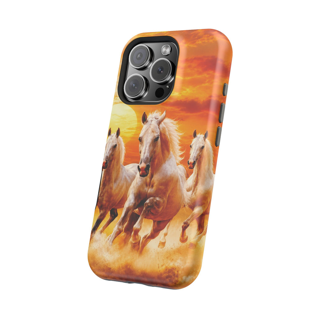 Atlas Horses - Moroccan Sunset — Magnetic Impact-Resistant iPhone Cover