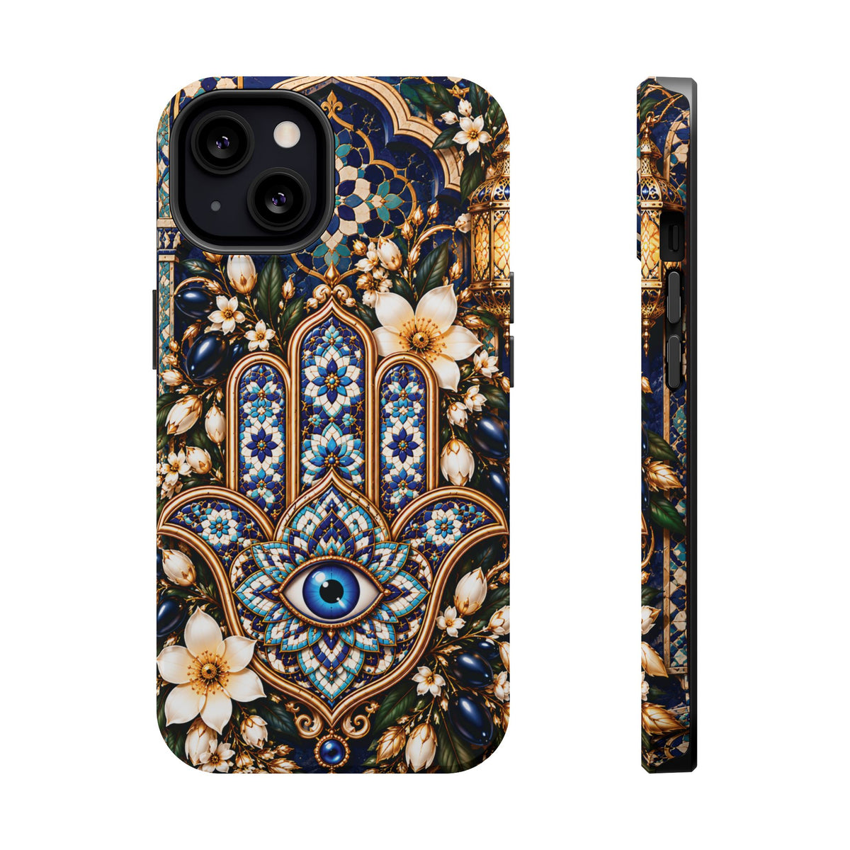 Moroccan Khmisa Zellige Heritage — Magnetic Impact-Resistant iPhone Cover