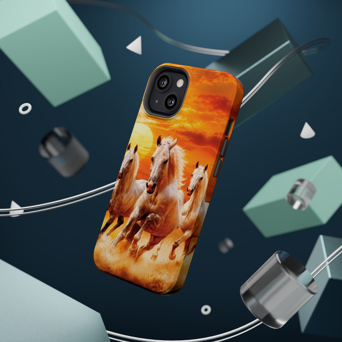 Atlas Horses - Moroccan Sunset — Magnetic Impact-Resistant iPhone Cover