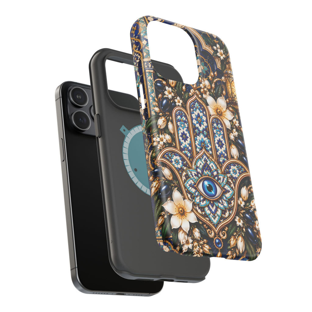 Moroccan Khmisa Zellige Heritage — Magnetic Impact-Resistant iPhone Cover