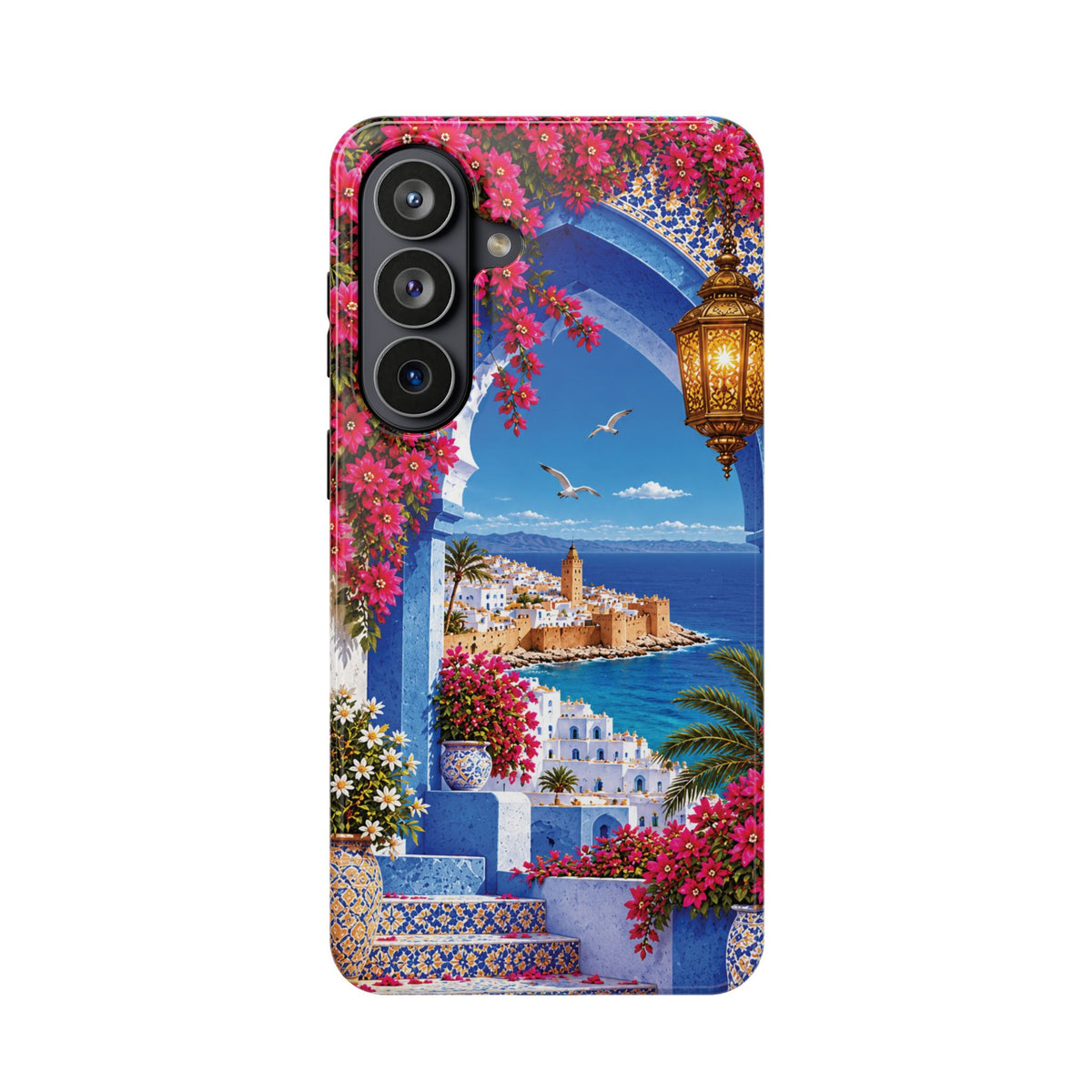 Moroccan Blue Medina — Magnetic Impact-Resistant iPhone Cover