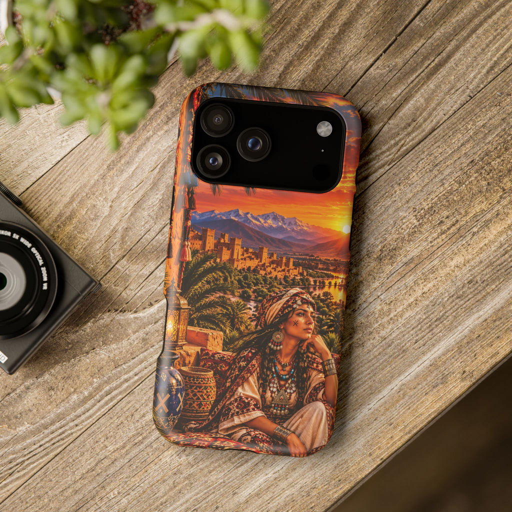 Amazigh Warrior Woman Heritage — Magnetic Impact-Resistant iPhone Cover