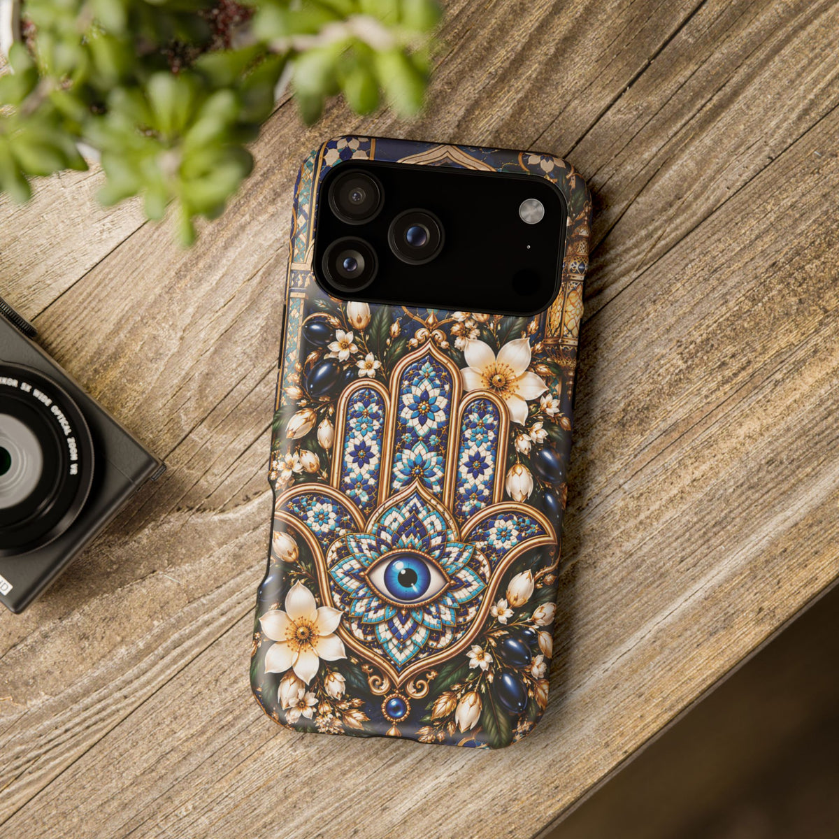 Moroccan Khmisa Zellige Heritage — Magnetic Impact-Resistant iPhone Cover