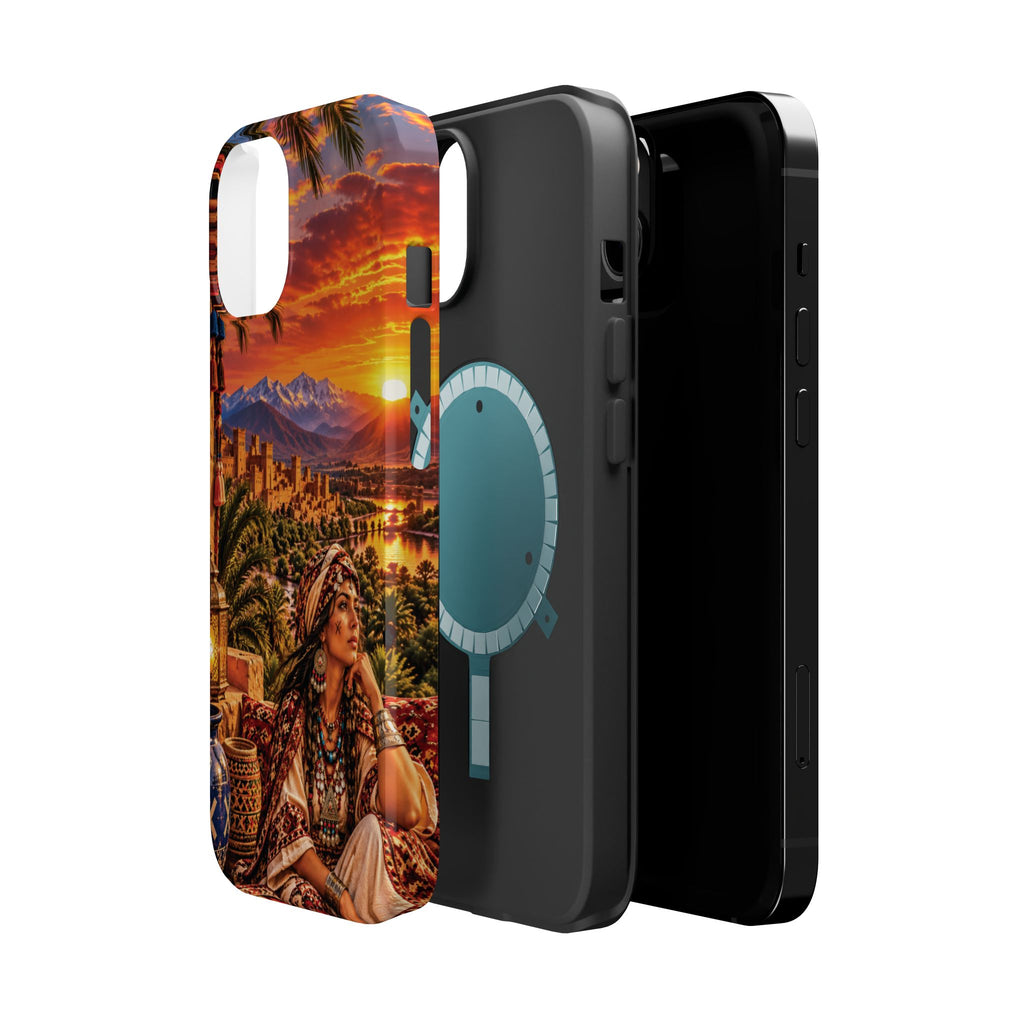 Amazigh Warrior Woman Heritage — Magnetic Impact-Resistant iPhone Cover
