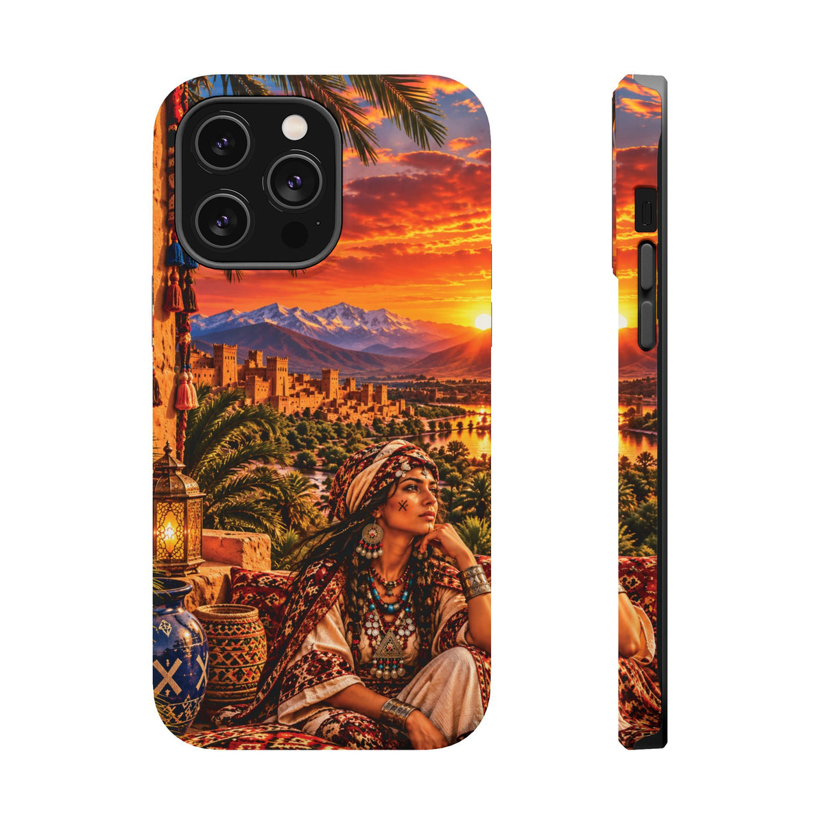 Amazigh Warrior Woman Heritage — Magnetic Impact-Resistant iPhone Cover