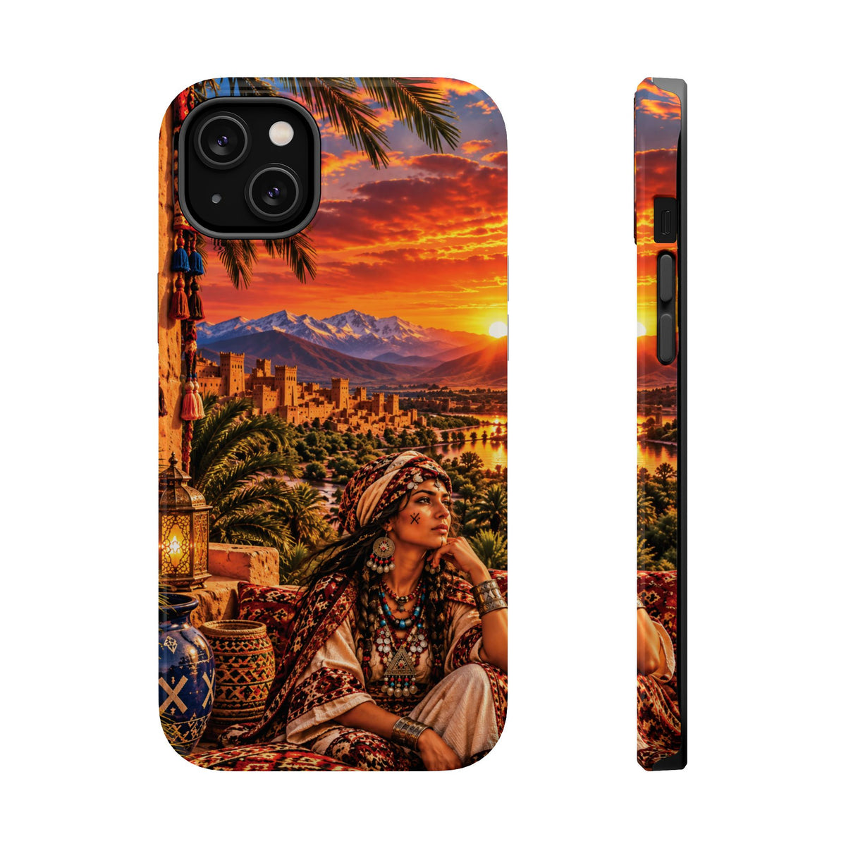 Amazigh Warrior Woman Heritage — Magnetic Impact-Resistant iPhone Cover