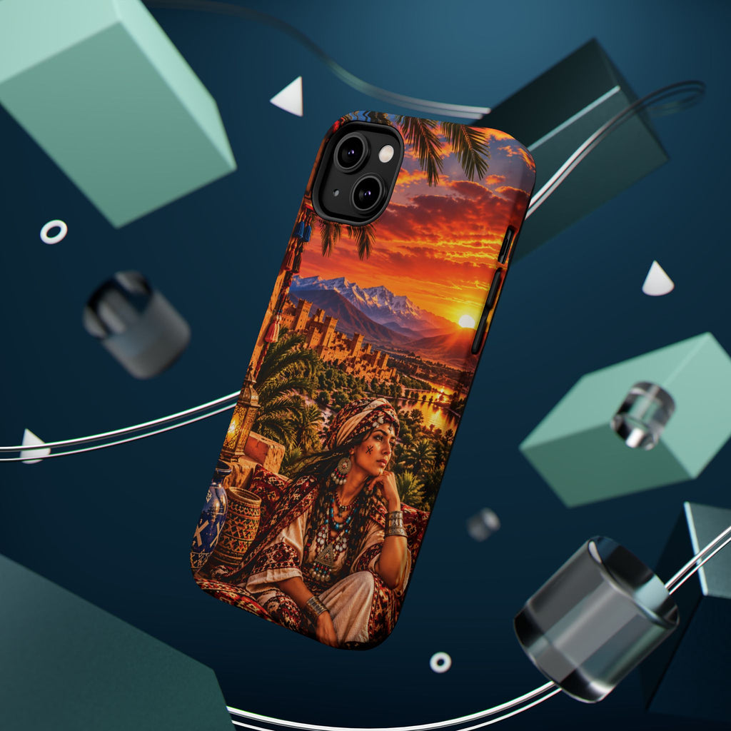 Amazigh Warrior Woman Heritage — Magnetic Impact-Resistant iPhone Cover