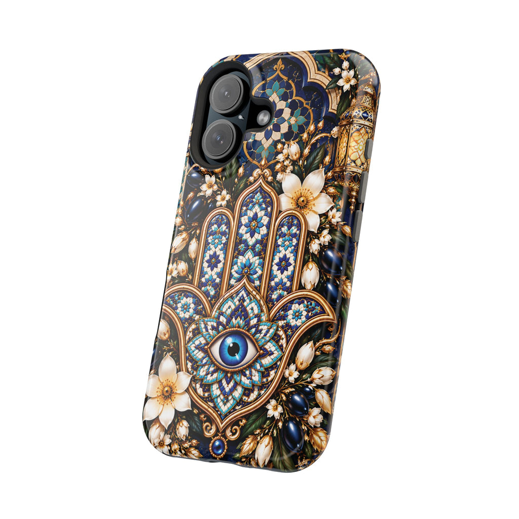Moroccan Khmisa Zellige Heritage — Magnetic Impact-Resistant iPhone Cover