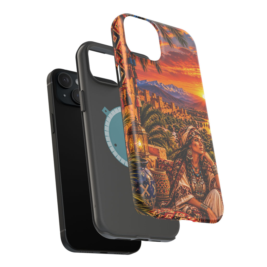 Amazigh Warrior Woman Heritage — Magnetic Impact-Resistant iPhone Cover