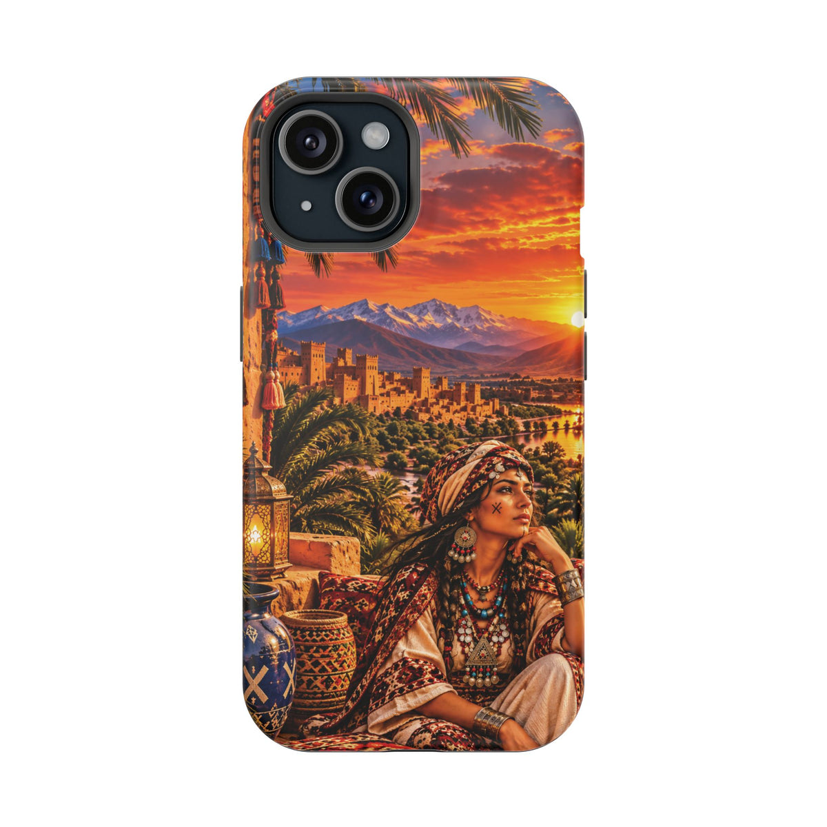 Amazigh Warrior Woman Heritage — Magnetic Impact-Resistant iPhone Cover
