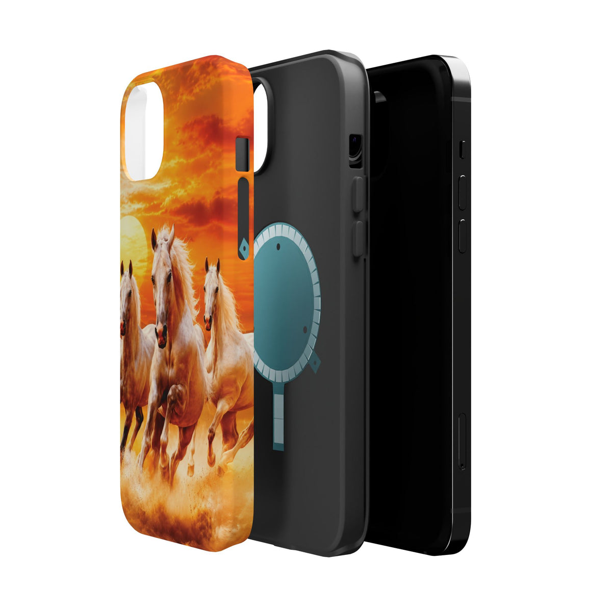 Atlas Horses - Moroccan Sunset — Magnetic Impact-Resistant iPhone Cover