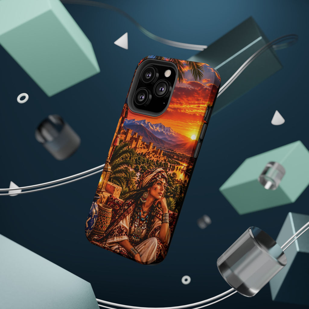 Amazigh Warrior Woman Heritage — Magnetic Impact-Resistant iPhone Cover
