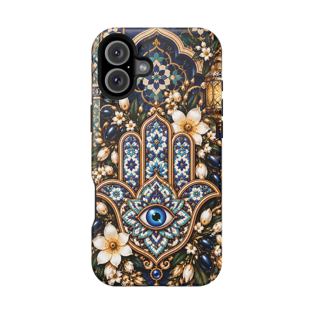 Moroccan Khmisa Zellige Heritage — Magnetic Impact-Resistant iPhone Cover