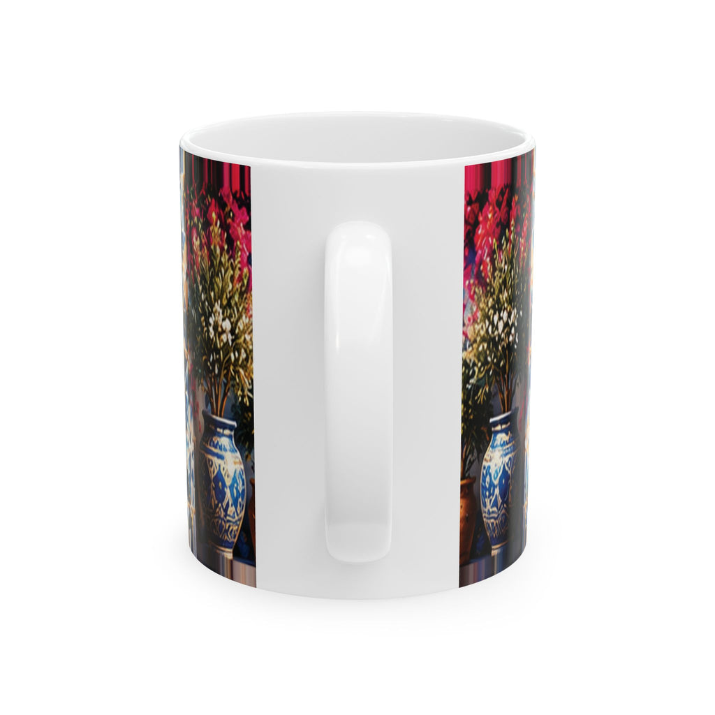 Moroccan Khmisa Heritage Mug – Blue & Gold | NOOR SULTAN