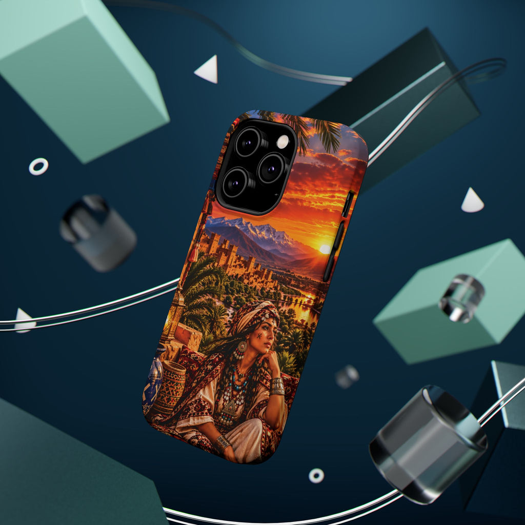 Amazigh Warrior Woman Heritage — Magnetic Impact-Resistant iPhone Cover