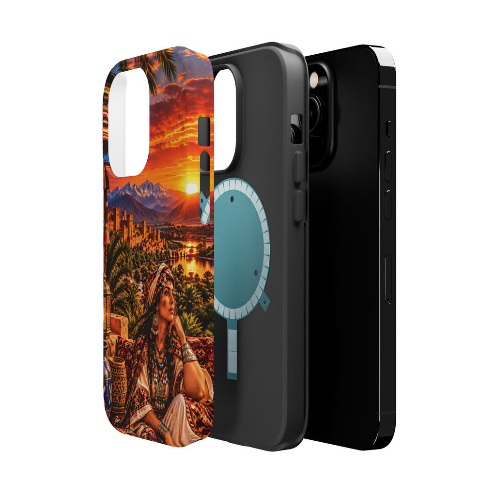 Amazigh Warrior Woman Heritage — Magnetic Impact-Resistant iPhone Cover