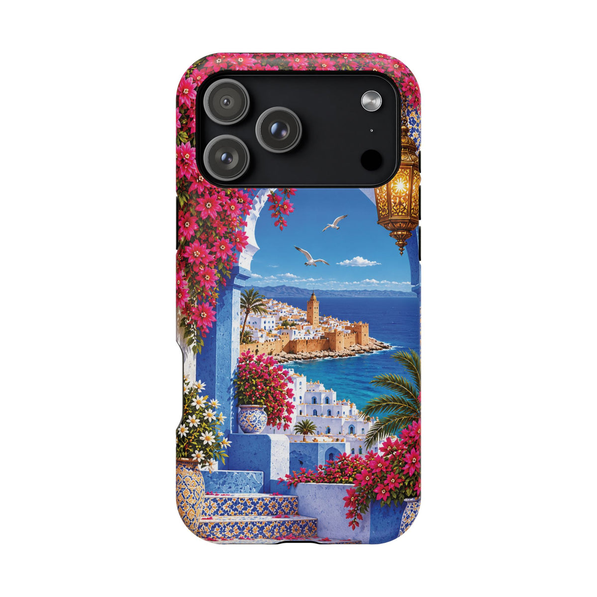 Moroccan Blue Medina — Magnetic Impact-Resistant iPhone Cover