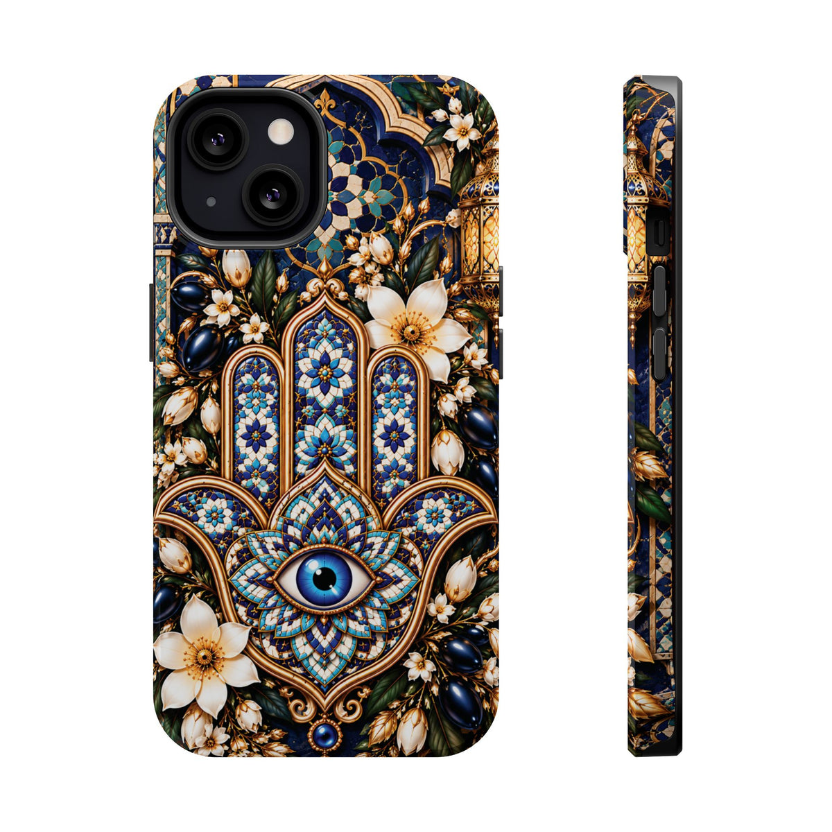 Moroccan Khmisa Zellige Heritage — Magnetic Impact-Resistant iPhone Cover