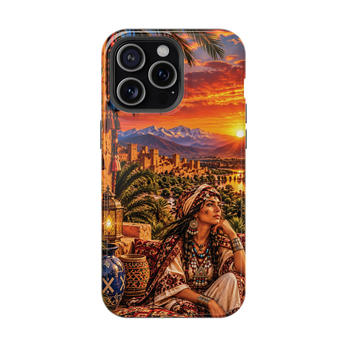 Amazigh Warrior Woman Heritage — Magnetic Impact-Resistant iPhone Cover