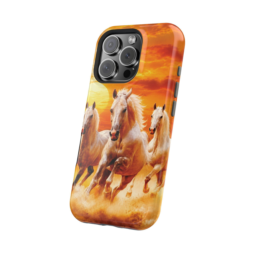 Atlas Horses - Moroccan Sunset — Magnetic Impact-Resistant iPhone Cover