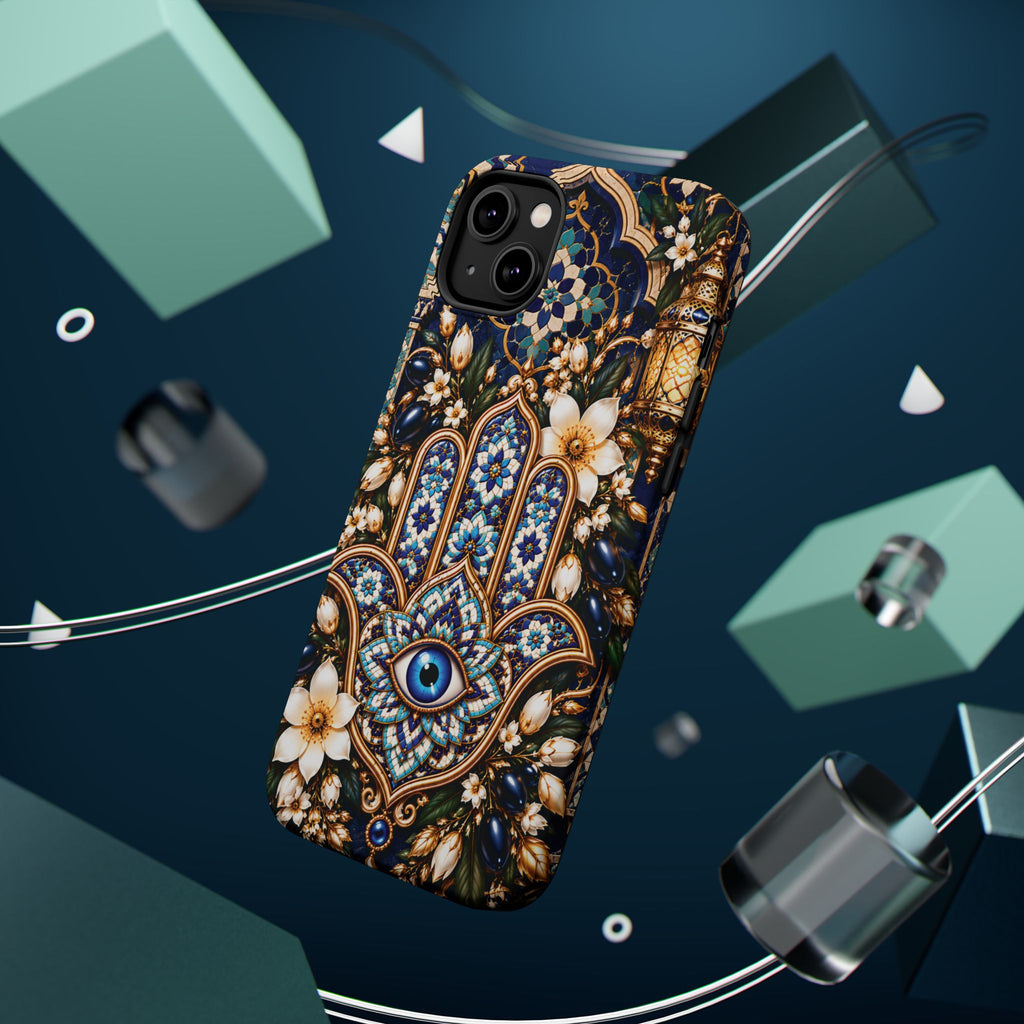Moroccan Khmisa Zellige Heritage — Magnetic Impact-Resistant iPhone Cover