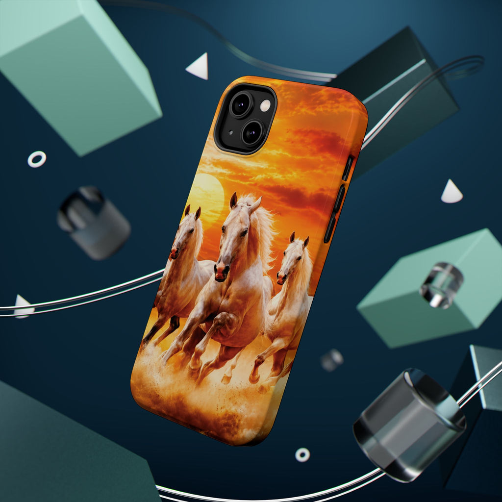 Atlas Horses - Moroccan Sunset — Magnetic Impact-Resistant iPhone Cover