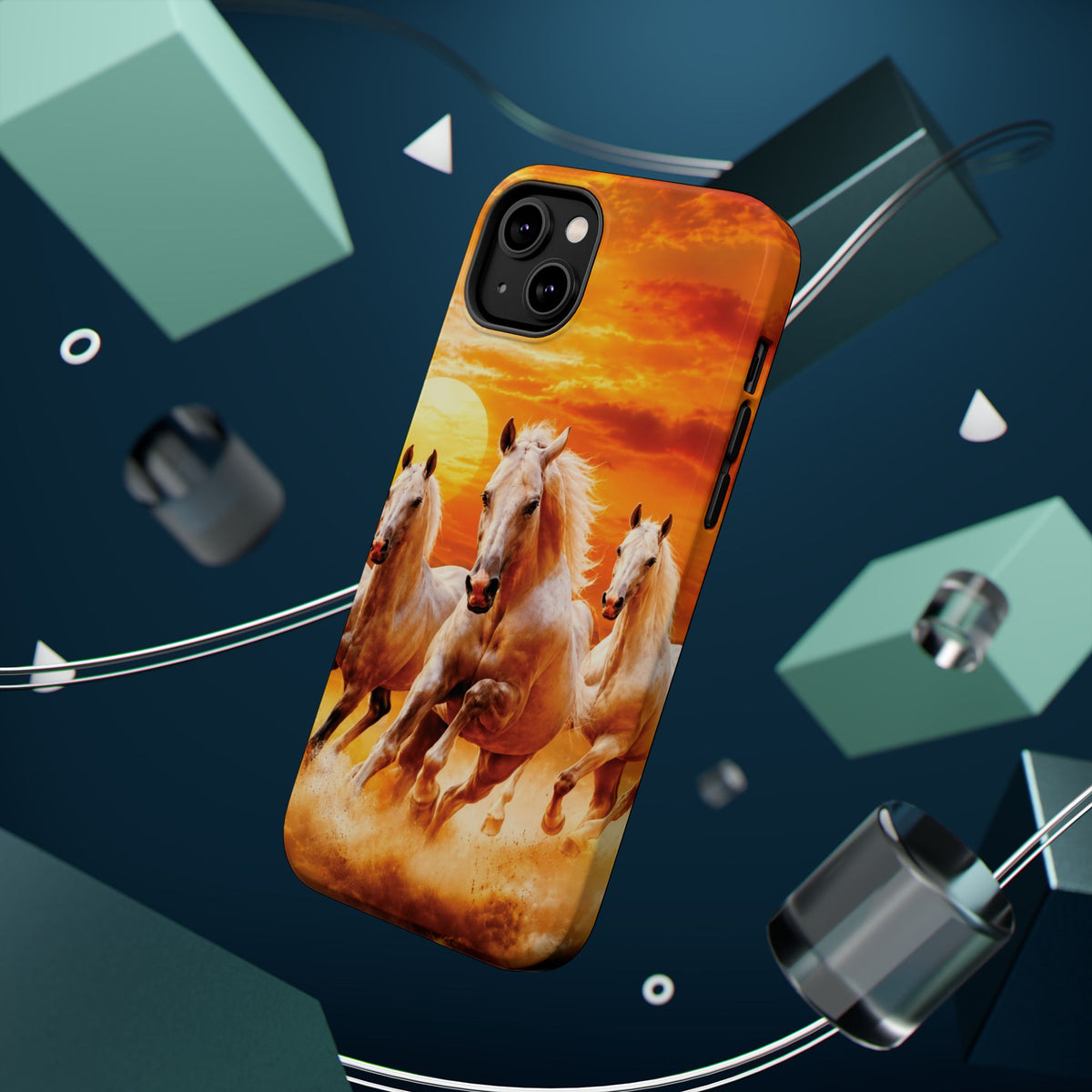 Atlas Horses - Moroccan Sunset — Magnetic Impact-Resistant iPhone Cover