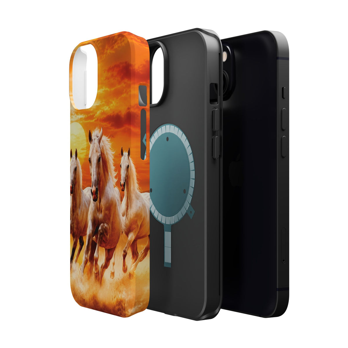 Atlas Horses - Moroccan Sunset — Magnetic Impact-Resistant iPhone Cover