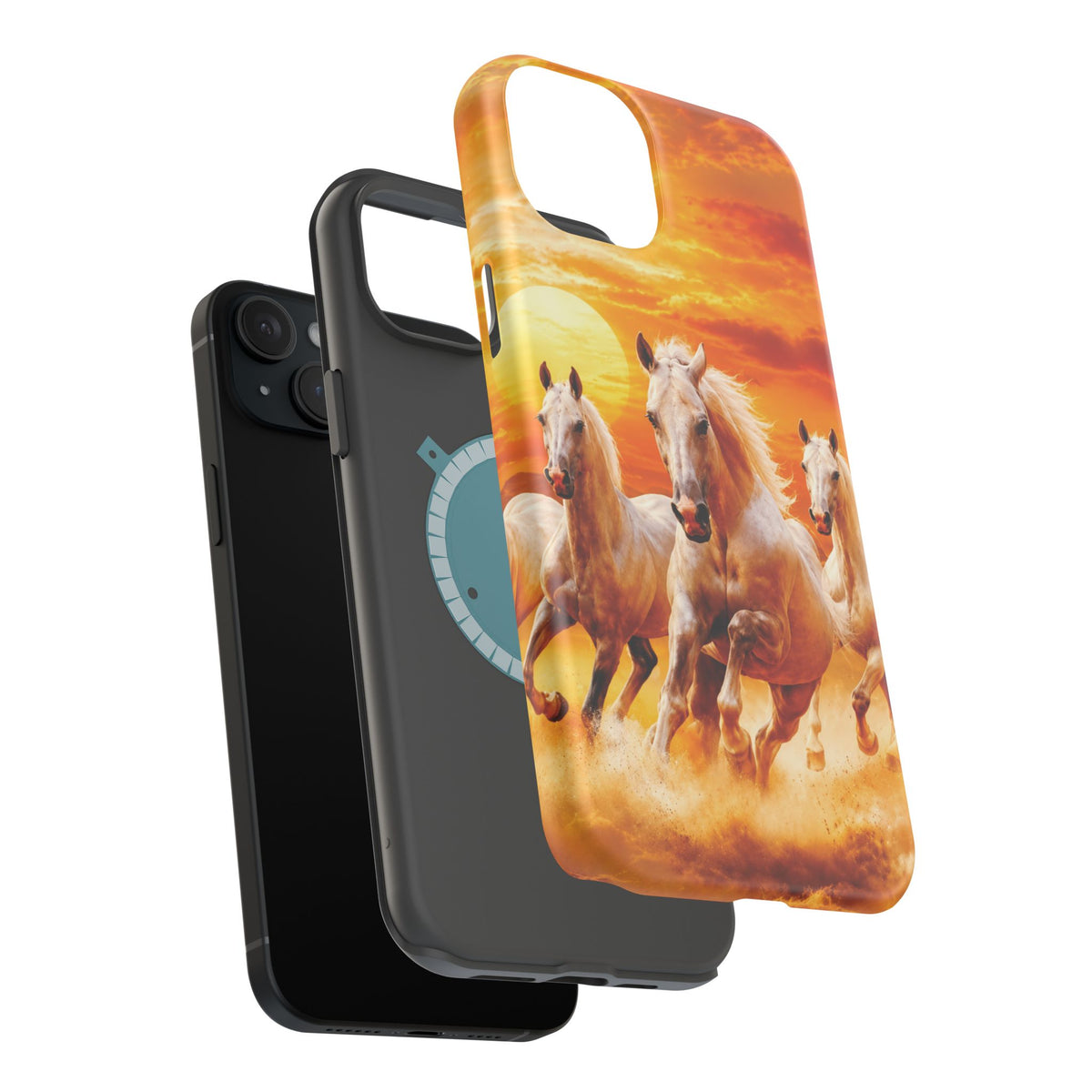 Atlas Horses - Moroccan Sunset — Magnetic Impact-Resistant iPhone Cover