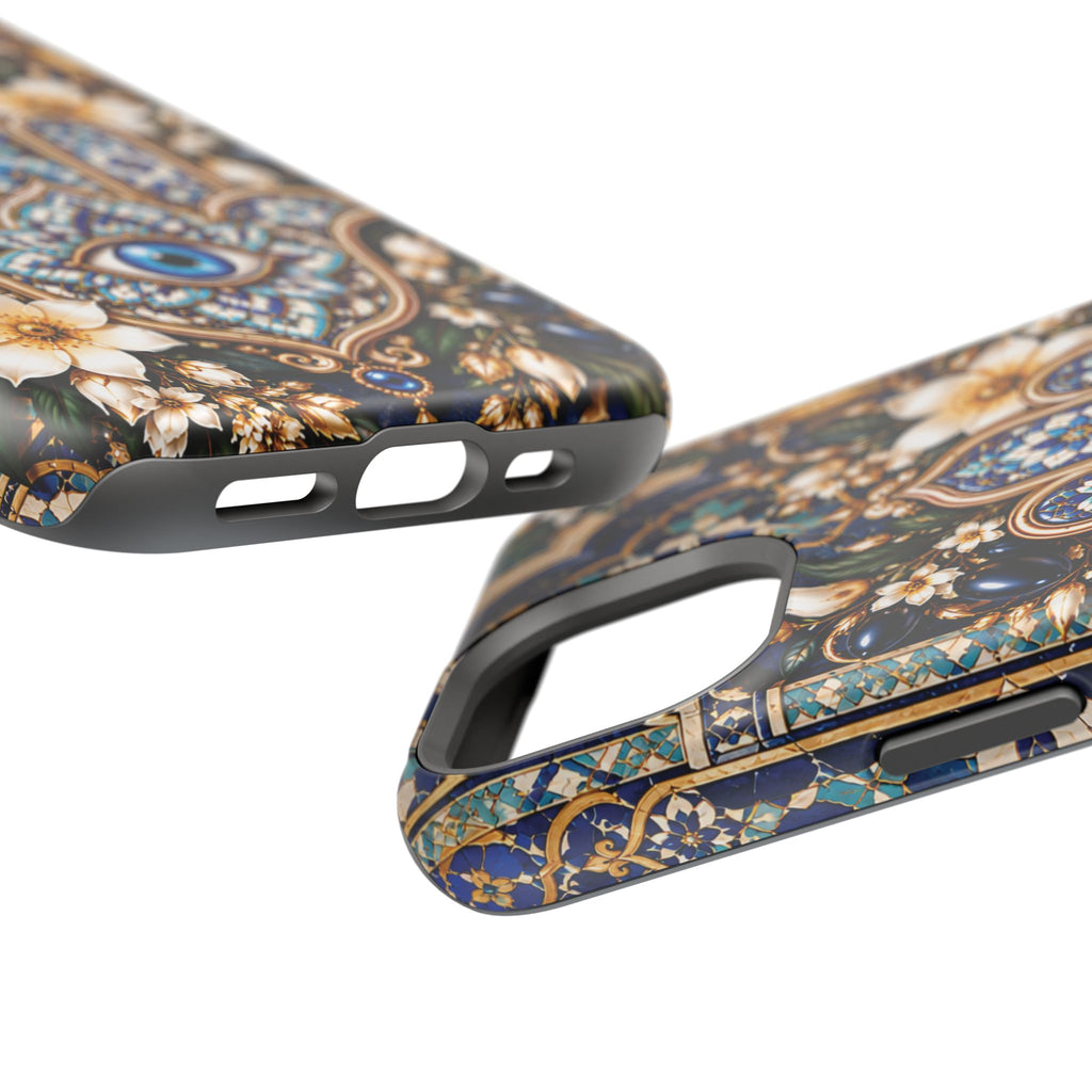 Moroccan Khmisa Zellige Heritage — Magnetic Impact-Resistant iPhone Cover