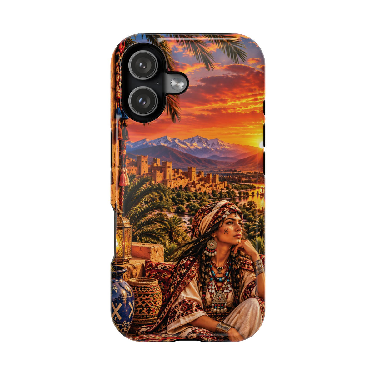 Amazigh Warrior Woman Heritage — Magnetic Impact-Resistant iPhone Cover