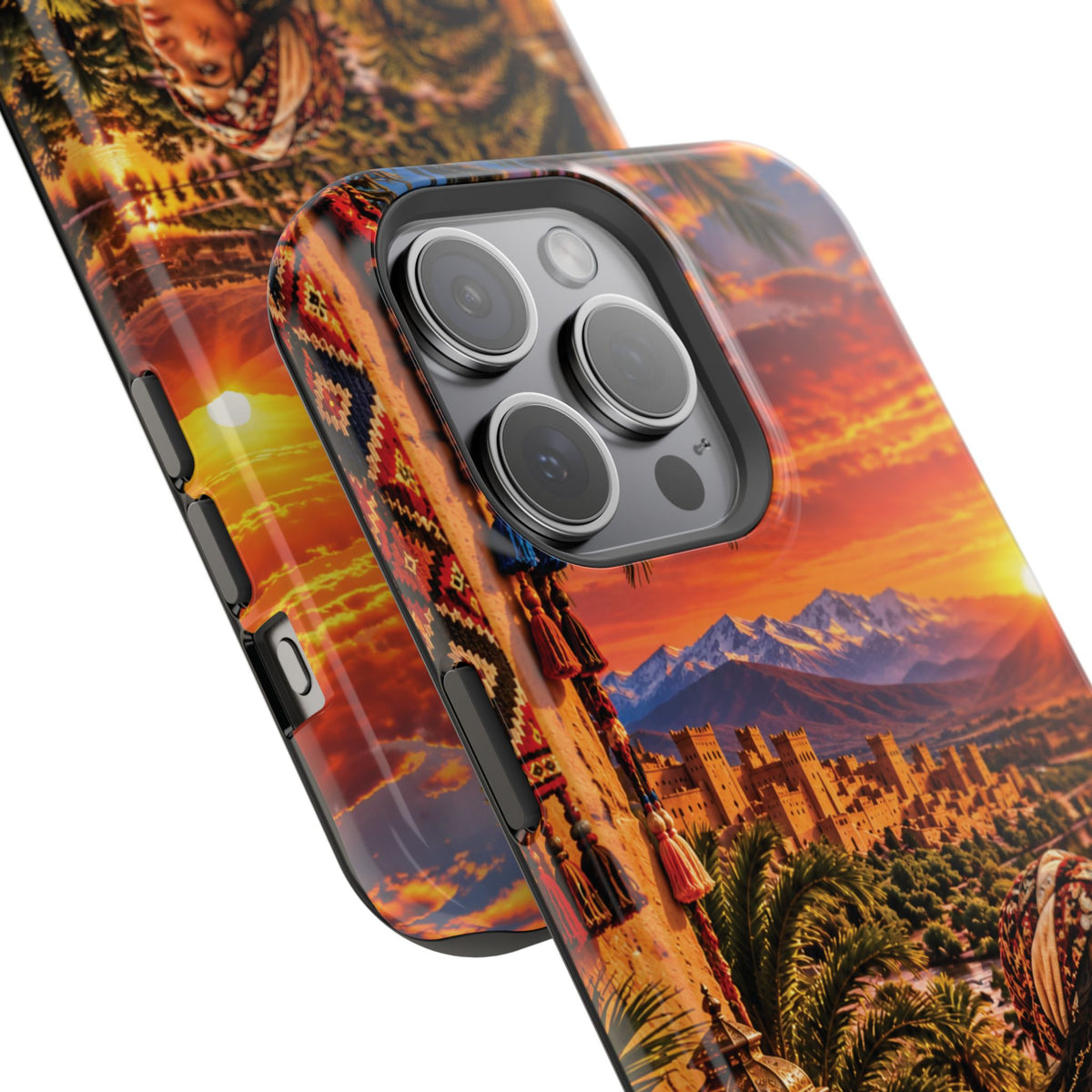 Amazigh Warrior Woman Heritage — Magnetic Impact-Resistant iPhone Cover