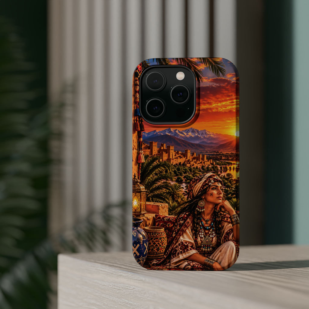 Amazigh Warrior Woman Heritage — Magnetic Impact-Resistant iPhone Cover